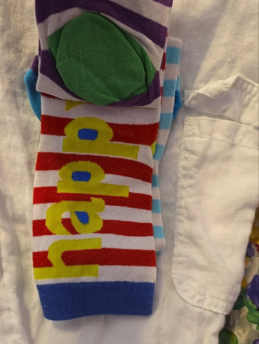 Girls'‎ Striped Pink & White Socks - 3 Pack